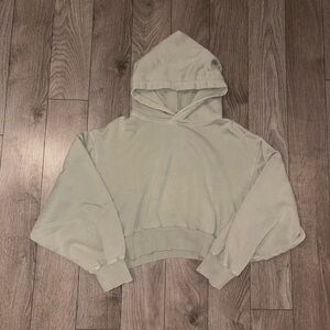 Aritzia TNA Cropped Hoodie Cozy AF in Sage